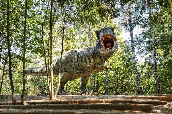 Modelo Dinosaurios Prehistóricos Peligrosos Tyrannosaurus Rex Rex Vida Silvestre — Foto de Stock
