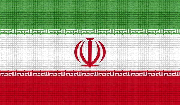 Прапори Ірану Абстрактними Текстурами Растеризований Варіант — стокове фото
