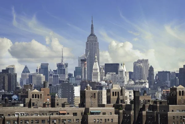 Stormig Himmel Över New York City Usa — Stockfoto