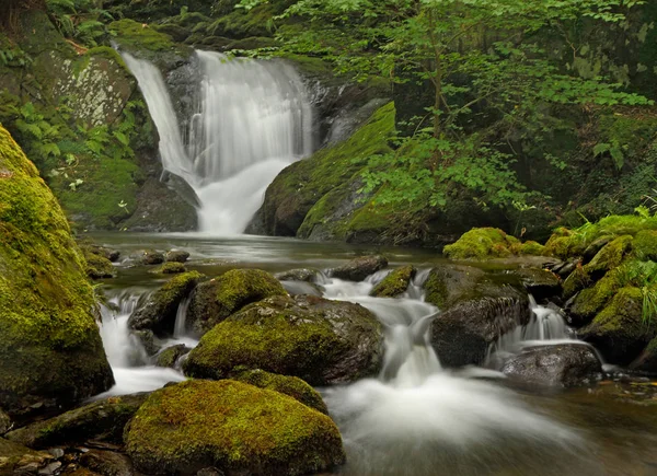 돌고흐 폭포는 웨일즈의 스노도니아 국립공원 위치해 있습니다 — 스톡 사진