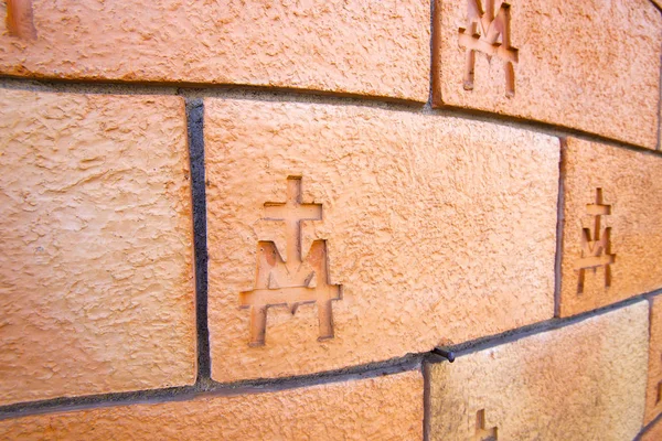 Milan Italštině Starý Kostel Betonové Zdi Cihly Abstraktní Pozadí Kámen — Stock fotografie
