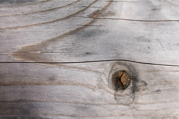 Rustika Väderbitna Grå Furu Planka Bakgrund Med Knop Och Spika — Stockfoto