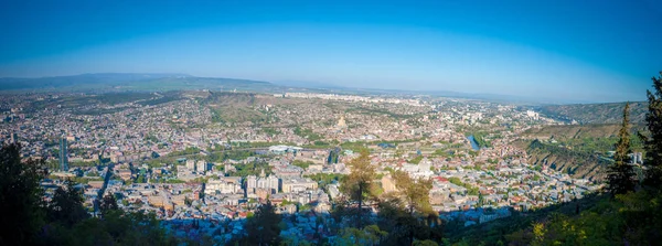 Vista Panoramica Sulla Città Tbilisi Capitale Georgiana — Foto Stock