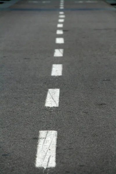 Imagen Abstracta Carril Bici Pavimento Con Líneas Blancas — Foto de Stock