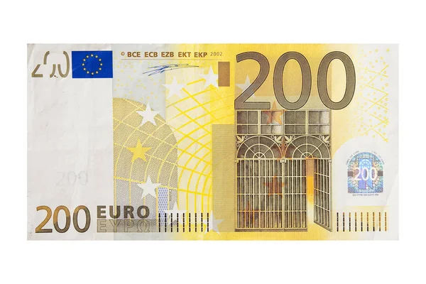 Fotografia Close Duzentas Notas Euro — Fotografia de Stock