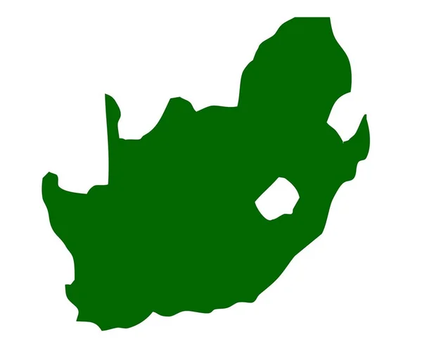 Mappa Del Sud Africa Isolata Sfondo Bianco — Foto Stock