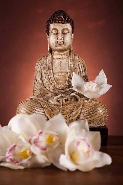 Estatua Buda Zen Colores Vivos Tono Natural —  Fotos de Stock