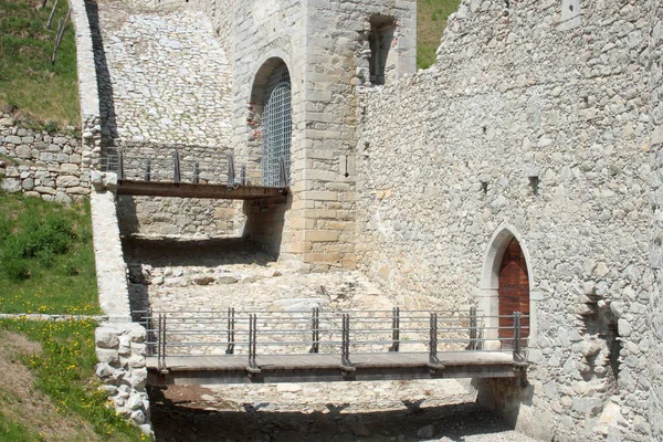 Muy Antigua Fortaleza Iglesia Situada Los Alpes — Foto de Stock