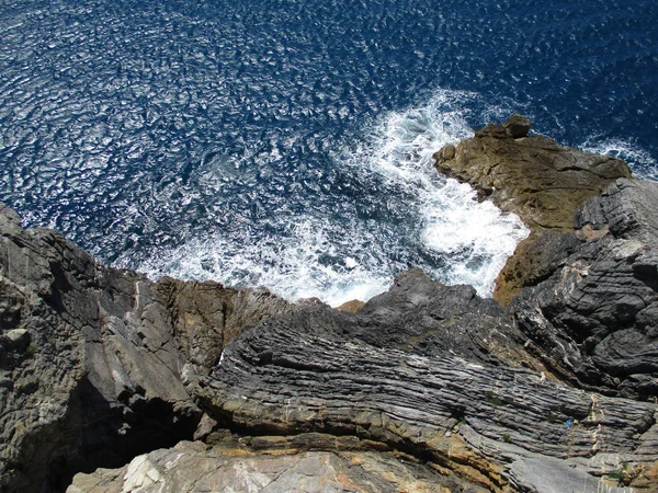 Vista Sulla Costa Sul Mare Intorno Portovenere — Foto Stock