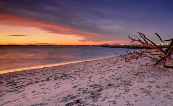 Naplemente Silver Beach Botany Bay Sydney Kikötő Botanis Város Sydney — Stock Fotó