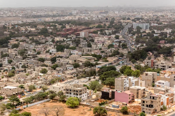 Άποψη Της Πόλης Του Ντακάρ Σενεγάλη Δείχνει Πυκνά Συσκευασμένο Κτίρια — Φωτογραφία Αρχείου