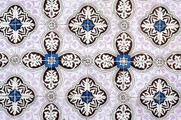 Placi Mozaicuri Peretele Casei Lisabona — Fotografie, imagine de stoc