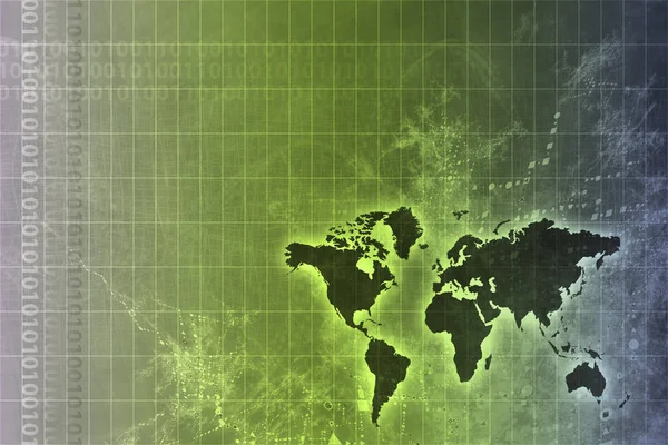 Firemní Celosvětový Růst Pozadí Abstraktní Mapou — Stock fotografie