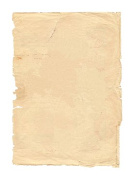 old piece of paper isolated clipart