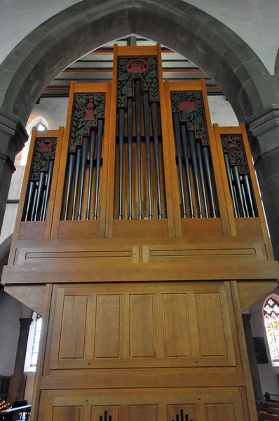 Órgano Típico Una Iglesia Católica Alemana — Foto de Stock