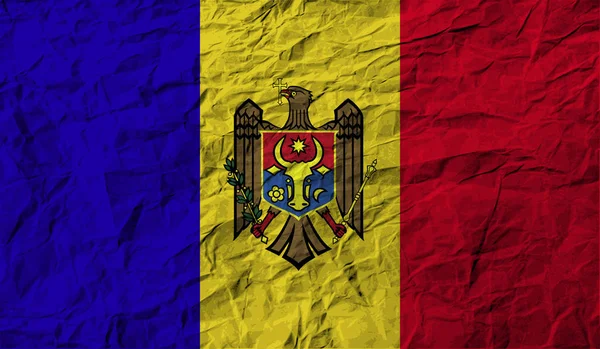 Bandera Moldavia Con Textura Antigua Ilustración —  Fotos de Stock
