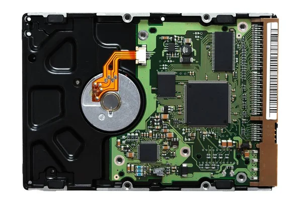 Harddisk Del Computer Lato Posteriore Con Circuito Stampato — Foto Stock