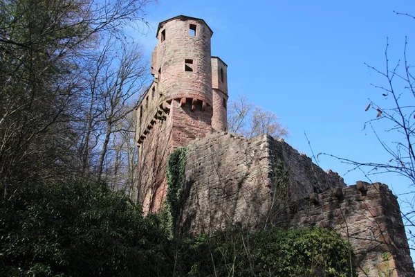 Castello Schadeck Più Piccolo Interessante Dei Quattro Castelli Neckarstein Appollaiato — Foto Stock