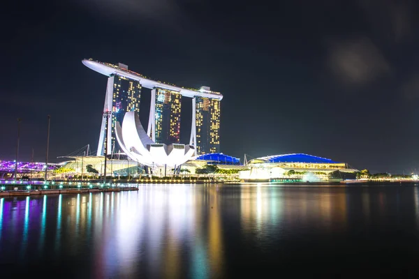 Singapur Skyline Vista Marina Bay — Foto de Stock