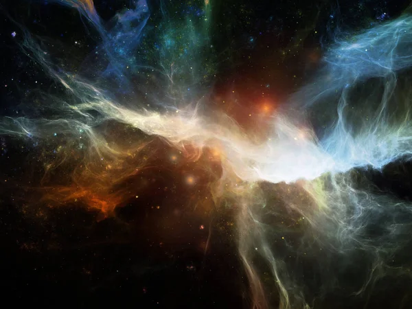 알고리즘 코스모스 시리즈 천문학 물리학 과학을 주제로 은유로 프랙탈 요소로 — 스톡 사진