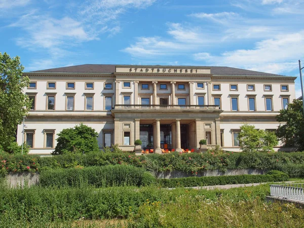 Stadtbuecherei Biblioteka Miejska Stuttgart Niemcy — Zdjęcie stockowe