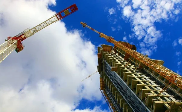 Casa Construção Céu Nublado — Fotografia de Stock