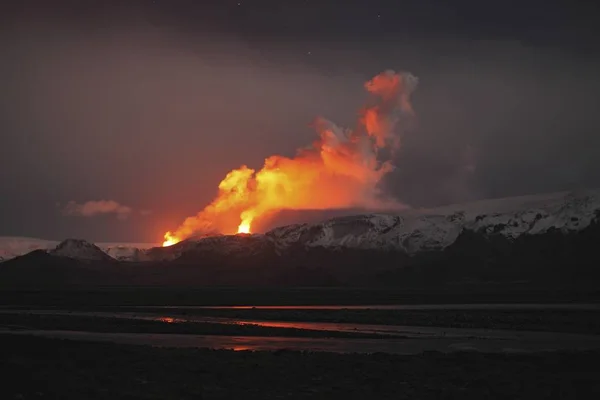 Thorsmrk Fimmvrduhalsi Erupción Islandia —  Fotos de Stock