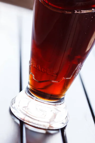 Glas Bier Aus Nächster Nähe — Stockfoto