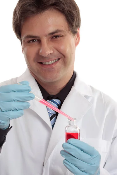 Клінічний Фармацевтичний Або Медичний Дослідник Який Весело Посміхається — стокове фото