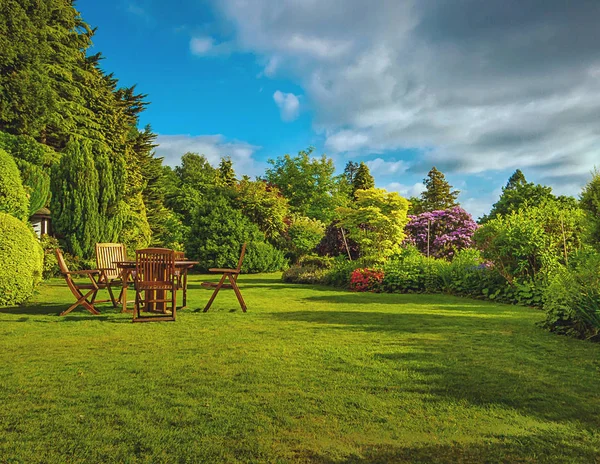 Giardino All Inglese Fine Estate — Foto Stock