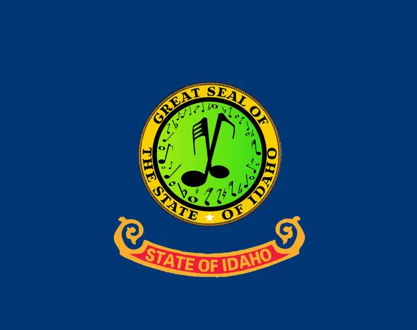 Bandera Del Estado Idaho Con Sustitutos Musicales — Foto de Stock