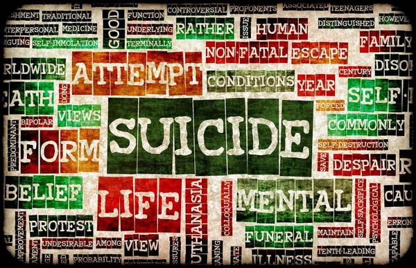 Selbstmordkonzept Als Grunge Depression — Stockfoto