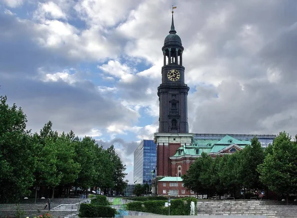 Hamburguesa Iglesia Michel Hamburgo — Foto de Stock