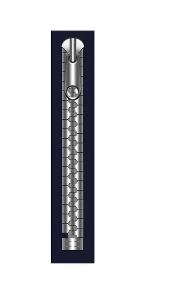 Zipper Isolated White Background — Stock Photo, Image