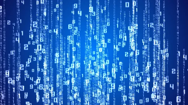Blue Üzerinde Matrix Arka Plan Dijital Llüstrasyon — Stok fotoğraf