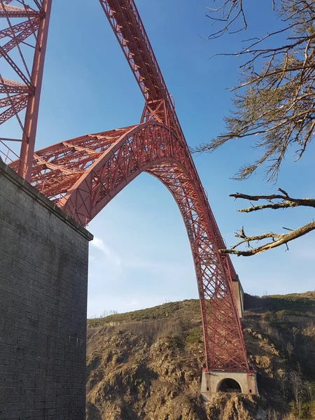 Garabit Viadukten Viaduc Garabit Franska Berömda Bron Frankrike — Stockfoto