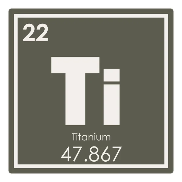 Titan Chemického Prvku Periodické Tabulky Věda Symbol — Stock fotografie