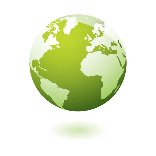 Icona Verde Terra Con Tema Eco — Foto Stock