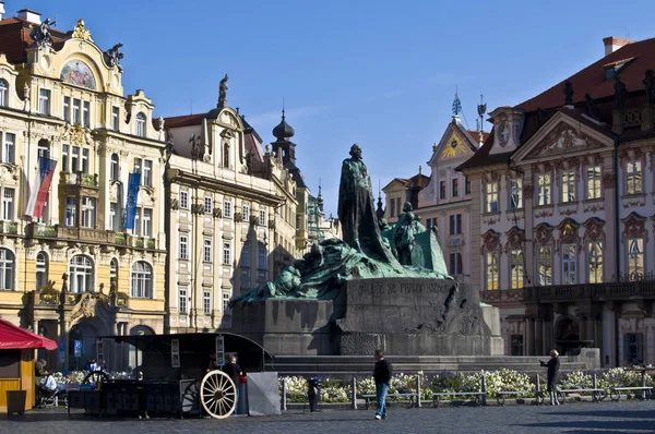 Praça Cidade Velha Bonita Centro Cidade Praga — Fotografia de Stock