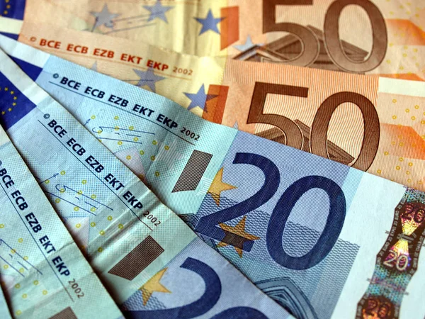 Billetes Euros Dinero Moneda Europea — Foto de Stock