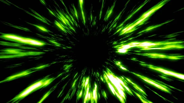 未来的な光のトンネル ブラックホールを持つ抽象的な背景 — ストック写真
