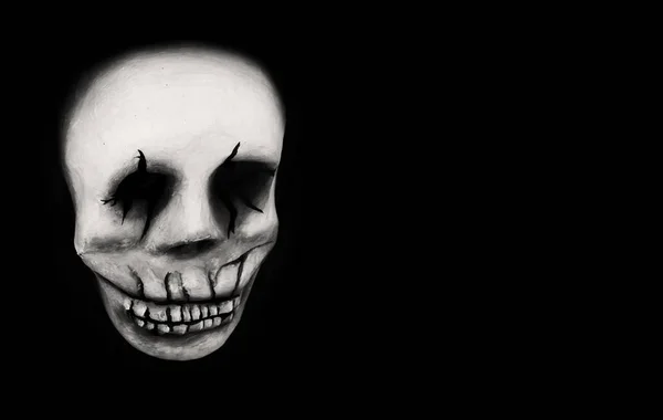 Typical Mardi Grass Skull Black Backdrop — Stock Photo, Image