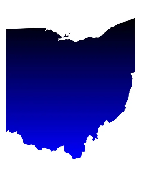 Mapa Ohio Mapa Gráfico Simples Geografia — Fotografia de Stock