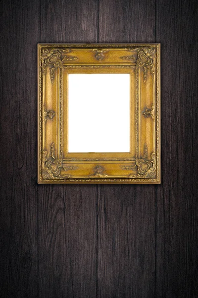 Old Picture Frame Vintage Wood Wall — Stock Photo, Image