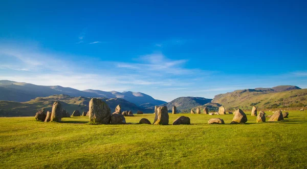 Castlerigg Πέτρινος Κύκλος Στη Λίμνη District Στο Φως Πρωί — Φωτογραφία Αρχείου