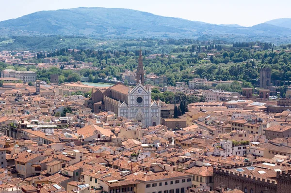 Een Weergave Van Florence Met Nationale Basiliek Van Het Heilig — Stockfoto