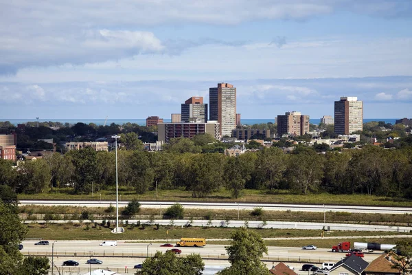 Zuidkant Van Chicago Zoek Naar Het Oosten — Stockfoto