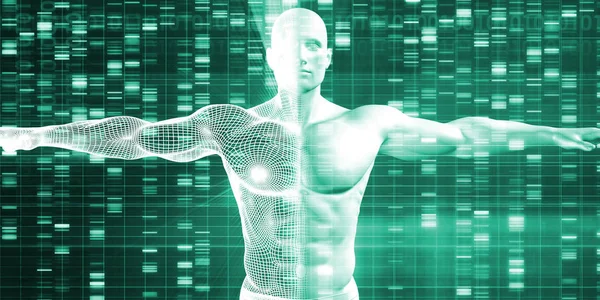 Investigación Desarrollo Genéticos Con Datos Científicos — Foto de Stock