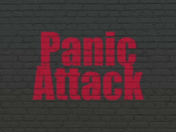 Konsep Kesehatan Teks Merah Dicat Panic Attack Pada Latar Belakang — Stok Foto