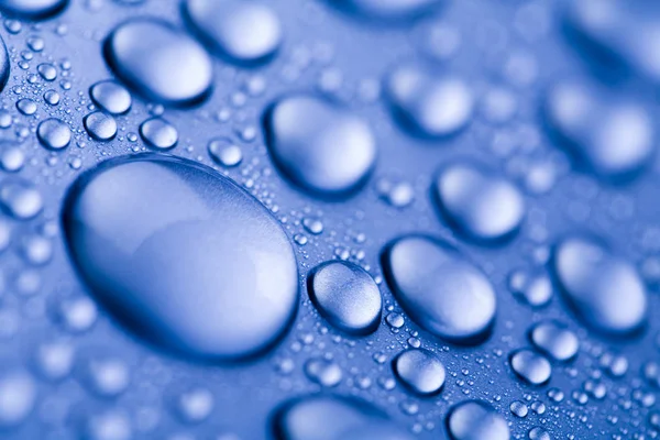 Goccia Acqua Blu Sfondo — Foto Stock